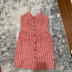 Pink and White Striped Dress